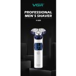 ماشین اصلاح وی جی آر مدل V-328 سه تیغ ضد آب با برش چرخشی